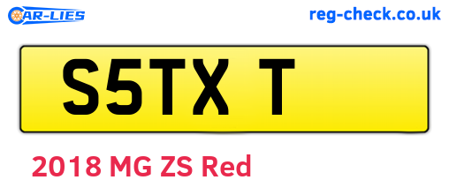S5TXT are the vehicle registration plates.