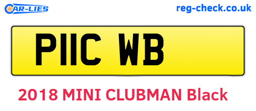 P11CWB are the vehicle registration plates.