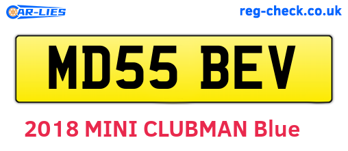 MD55BEV are the vehicle registration plates.