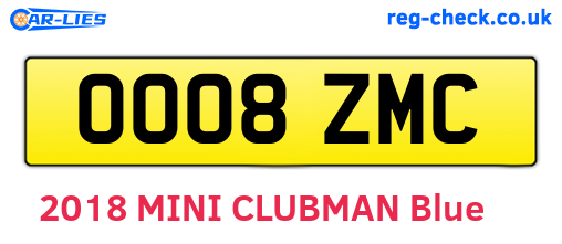 OO08ZMC are the vehicle registration plates.