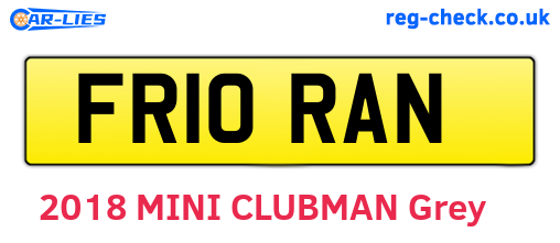 FR10RAN are the vehicle registration plates.