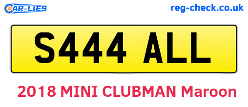 S444ALL are the vehicle registration plates.