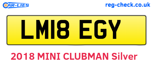 LM18EGY are the vehicle registration plates.