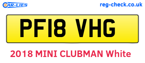 PF18VHG are the vehicle registration plates.