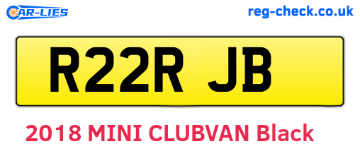 R22RJB are the vehicle registration plates.