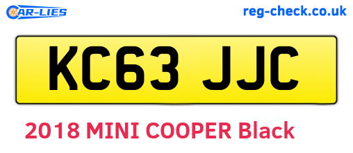 KC63JJC are the vehicle registration plates.