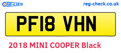 PF18VHN are the vehicle registration plates.