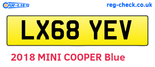LX68YEV are the vehicle registration plates.