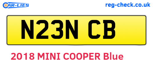 N23NCB are the vehicle registration plates.