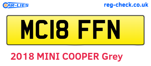 MC18FFN are the vehicle registration plates.