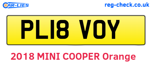 PL18VOY are the vehicle registration plates.