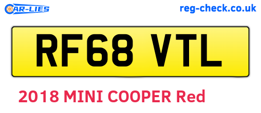 RF68VTL are the vehicle registration plates.