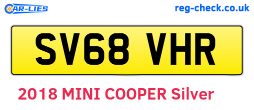 SV68VHR are the vehicle registration plates.