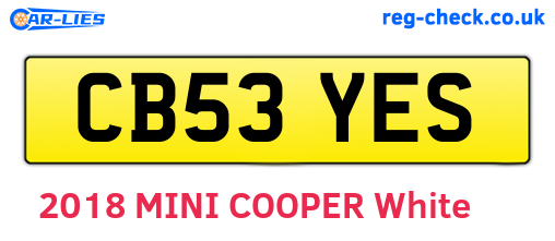 CB53YES are the vehicle registration plates.