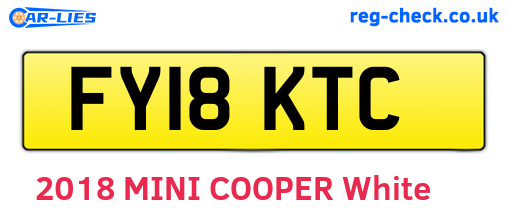 FY18KTC are the vehicle registration plates.