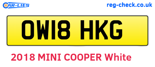 OW18HKG are the vehicle registration plates.
