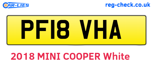 PF18VHA are the vehicle registration plates.