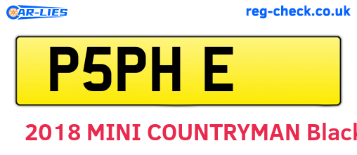 P5PHE are the vehicle registration plates.