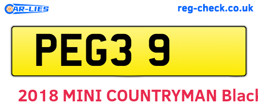 PEG39 are the vehicle registration plates.