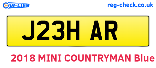 J23HAR are the vehicle registration plates.