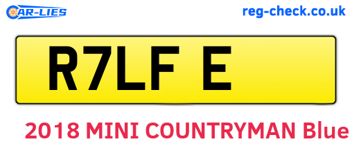 R7LFE are the vehicle registration plates.