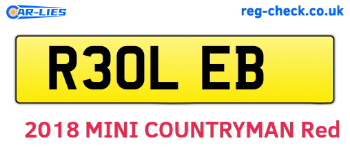 R30LEB are the vehicle registration plates.