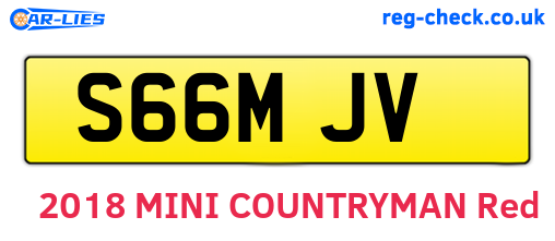 S66MJV are the vehicle registration plates.