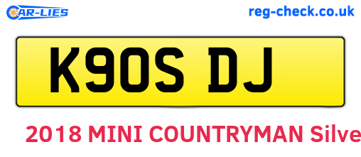 K90SDJ are the vehicle registration plates.