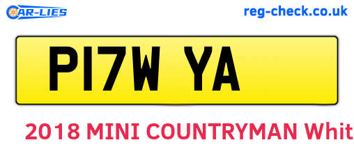 P17WYA are the vehicle registration plates.