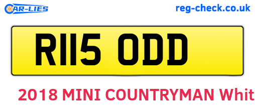 R115ODD are the vehicle registration plates.