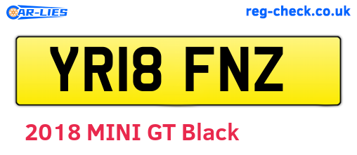 YR18FNZ are the vehicle registration plates.