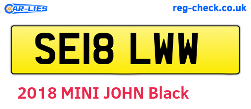 SE18LWW are the vehicle registration plates.