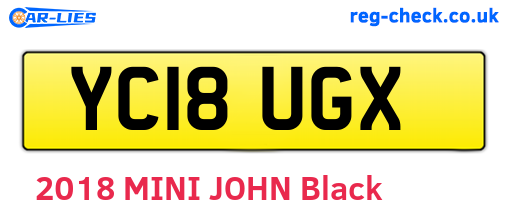 YC18UGX are the vehicle registration plates.