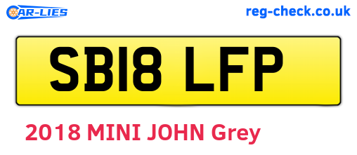 SB18LFP are the vehicle registration plates.