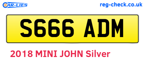S666ADM are the vehicle registration plates.