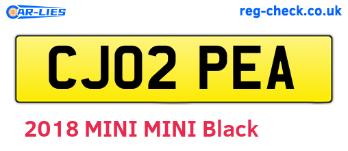 CJ02PEA are the vehicle registration plates.