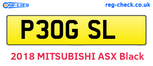P30GSL are the vehicle registration plates.