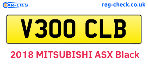V300CLB are the vehicle registration plates.