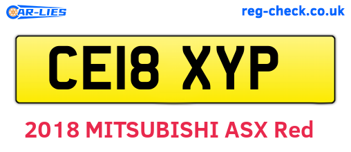 CE18XYP are the vehicle registration plates.
