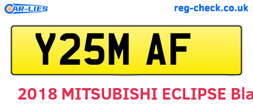 Y25MAF are the vehicle registration plates.
