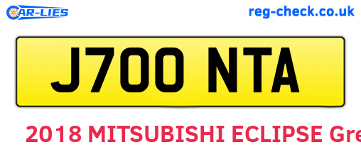 J700NTA are the vehicle registration plates.