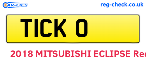 T1CKO are the vehicle registration plates.