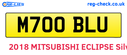 M700BLU are the vehicle registration plates.
