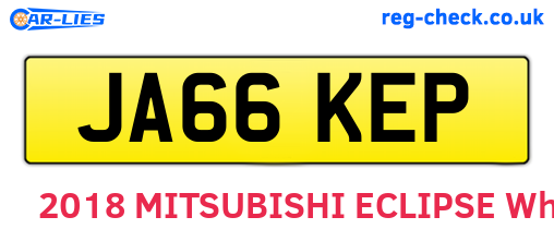 JA66KEP are the vehicle registration plates.