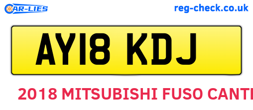 AY18KDJ are the vehicle registration plates.