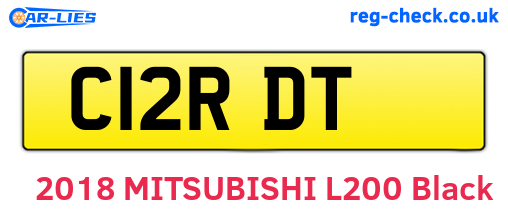 C12RDT are the vehicle registration plates.