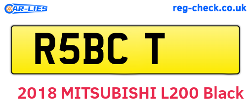 R5BCT are the vehicle registration plates.