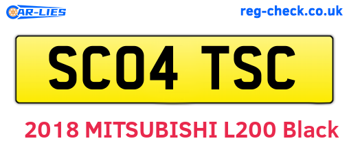 SC04TSC are the vehicle registration plates.