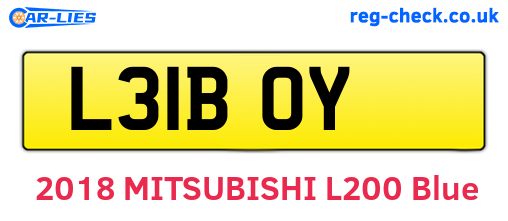 L31BOY are the vehicle registration plates.