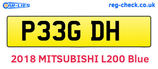 P33GDH are the vehicle registration plates.